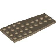 Lego destička 4x9 klín křídlo, tmavě béžová (4509525)